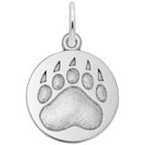 Sterling Silver Bear Paw Print Charm by Rembrandt Charms