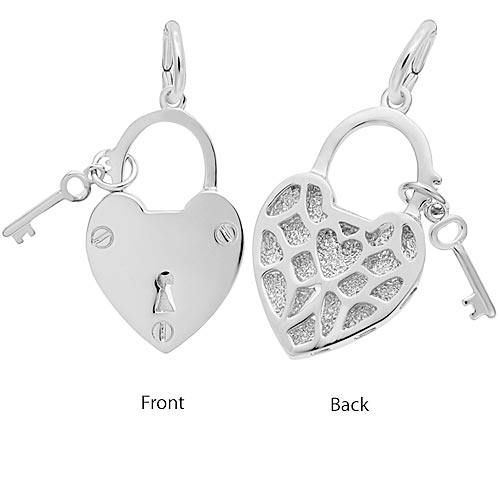 14K White Gold Locked with Love by Rembrandt Charms 14K White Gold Locked with Love by Rembrandt Charms