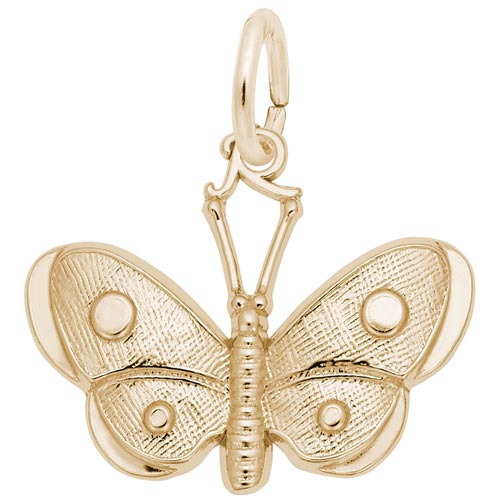 14K Gold Spotted Wings Butterfly Charm by Rembrandt Charms