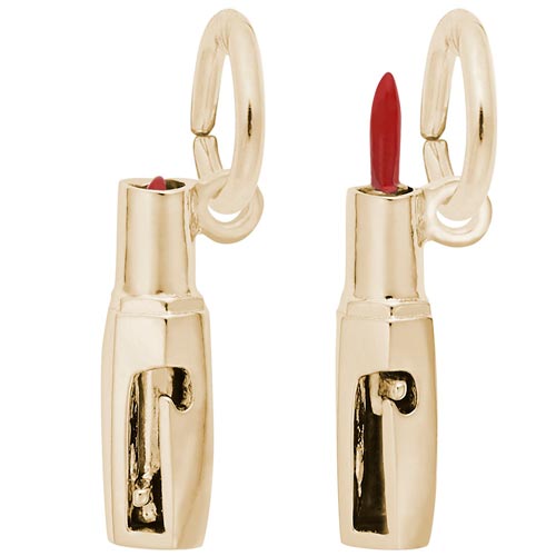 14k Gold Red Lipstick Charm by Rembrandt Charms