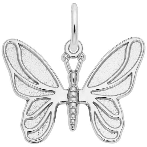 14K White Gold Butterfly Charm by Rembrandt Charms 14K White Gold Butterfly Charm by Rembrandt Charms