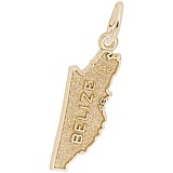 Gold Plate Belize Map Charm by Rembrandt Charms