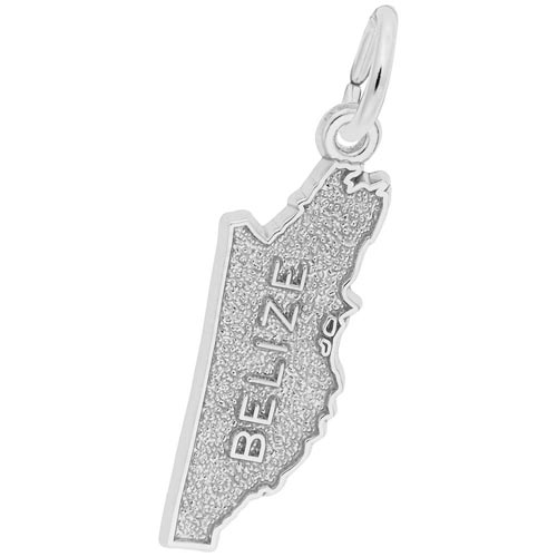 Sterling Silver Belize Map Charm by Rembrandt Charms Sterling Silver Belize Map Charm by Rembrandt Charms