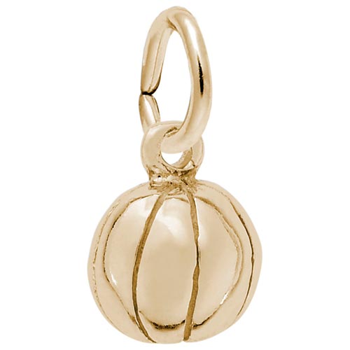 14K Gold Basketball Accent Charm by Rembrandt Charms