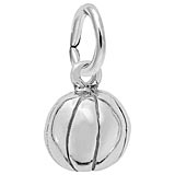 14K White Gold Basketball Accent Charm by Rembrandt Charms