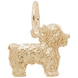 Gold Plate Bichon Frise Dog Charm by Rembrandt Charms