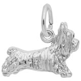 14K White Gold Terrier Dog Charm by Rembrandt Charms