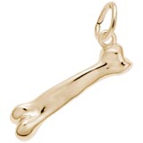 14K Gold Dog Bone Charm by Rembrandt Charms