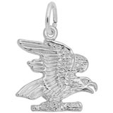 14K White Gold American Bald Eagle Charm by Rembrandt Charms