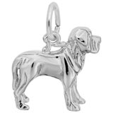 14K White Gold Mastiff Dog Charm by Rembrandt Charms