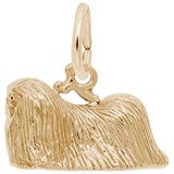Gold Plate Pekingese Dog Charm by Rembrandt Charms