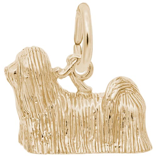 14K Gold Lhasa Apso Dog Charm by Rembrandt Charms