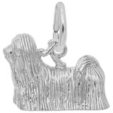 14K White Gold Lhasa Apso Dog Charm by Rembrandt Charms
