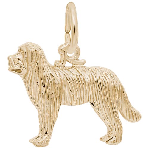 Gold Plate Newfoundland Dog Charm by Rembrandt Charms