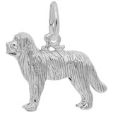 14K White Gold Newfoundland Dog Charm by Rembrandt Charms