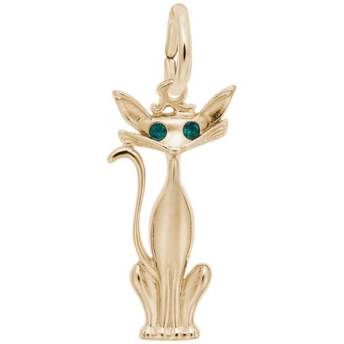 10k Gold Siamese Cat Charm by Rembrandt Charms