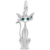 14k White Gold Siamese Cat Charm by Rembrandt Charms
