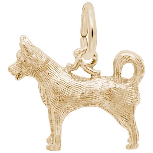 14K Gold Husky Dog Charm by Rembrandt Charms