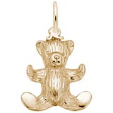 Gold Plate Teddy Bear Charm by Rembrandt Charms