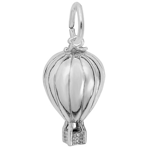 14K White Gold Hot Air Balloon Ride Charm by Rembrandt Charms
