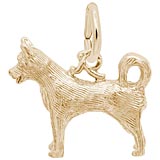10K Gold Husky Dog Charm by Rembrandt Charms
