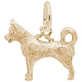 14K Gold Husky Dog Charm by Rembrandt Charms