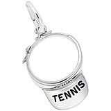 14K White Gold Tennis Visor Charm by Rembrandt Charms