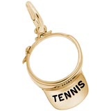 Gold Plated Tennis Visor Charm by Rembrandt Charms
