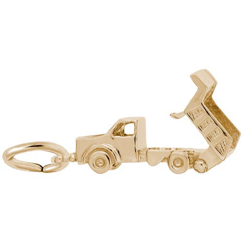 10k Gold Dump Truck Charm opens by Rembrandt Charms