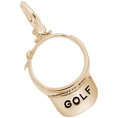 10K Gold Golf Visor Charm by Rembrandt Charms