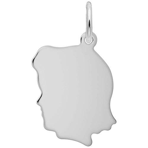 Rembrandt Girl’s Head Charm, Sterling Silver Rembrandt Girl’s Head Charm, Sterling Silver