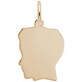 Rembrandt Boy’s Head Charm, 10k Yellow Gold