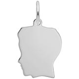 Rembrandt Boy’s Head Charm, 14k White Gold