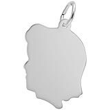 Rembrandt Girl’s Head Charm, Sterling Silver