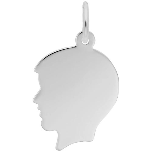 Rembrandt Boy's Head Charm, 14k White Gold Rembrandt Boy's Head Charm, 14k White Gold