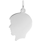 Rembrandt Boy's Head Charm, Sterling Silver