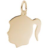 Girl's Head Charm