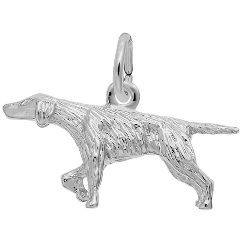 14K White Gold Pointer Dog Charm by Rembrandt Charms 14K White Gold Pointer Dog Charm by Rembrandt Charms