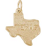 10k Gold Texas State Map Charm by Rembrandt Charms