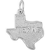 14k White Gold Texas State Map Charm by Rembrandt Charms