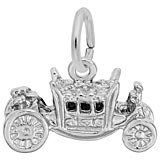 Rembrandt Royal Carriage Charm, 14k White Gold