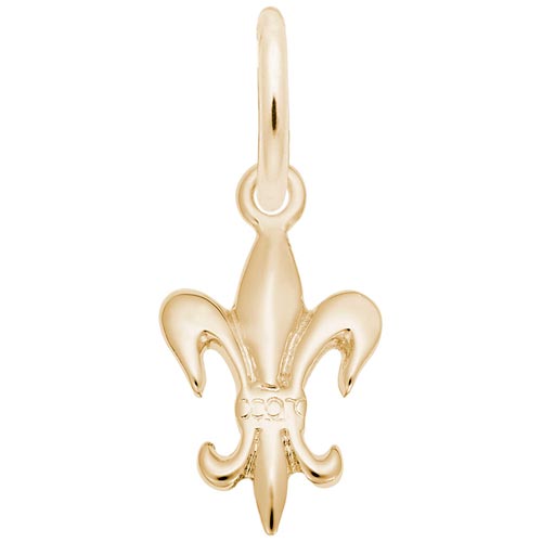 Gold Plate Fleur De Lis Charm by Rembrandt Charms Gold Plate Fleur De Lis Charm by Rembrandt Charms