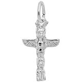 Rembrandt Vancouver Totem Pole Charm, 14k White Gold