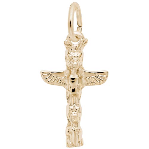 Rembrandt Victoria Totem Pole Charm, 14k Yellow Gold