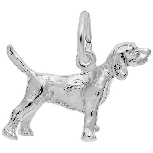 14K White Gold Beagle Dog Charm by Rembrandt Charms 14K White Gold Beagle Dog Charm by Rembrandt Charms