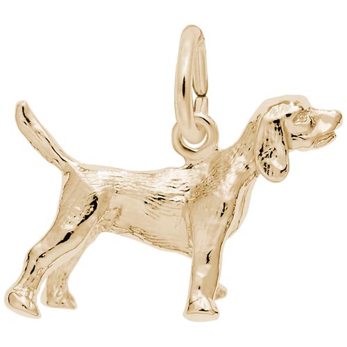 Gold Plate Beagle Dog Charm by Rembrandt Charms Gold Plate Beagle Dog Charm by Rembrandt Charms