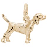 Rembrandt Beagle Dog Charm, 14k Yellow Gold