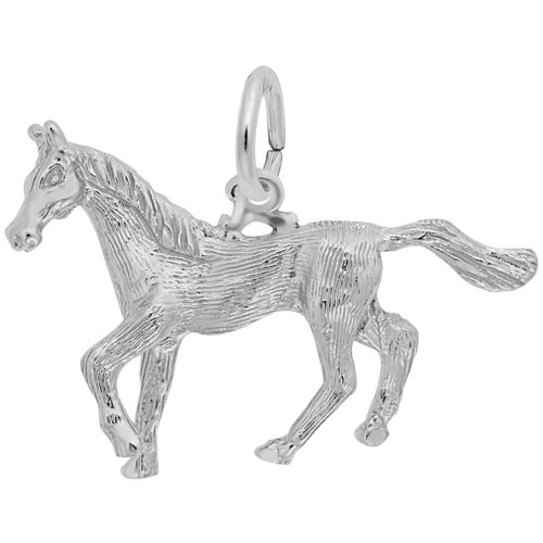 14K White Gold Trotting Horse Charm by Rembrandt Charms 14K White Gold Trotting Horse Charm by Rembrandt Charms