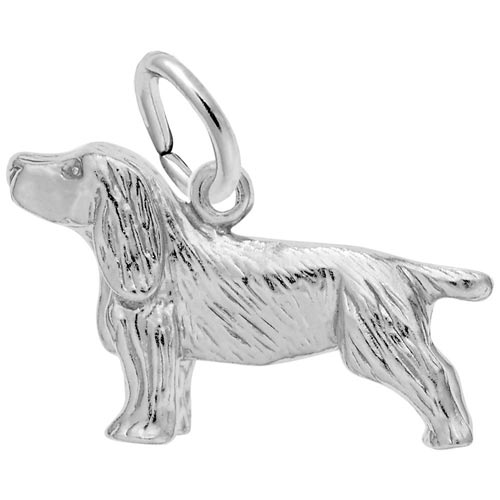 14K White Gold Springer Spaniel Dog Charm by Rembrandt Charms 14K White Gold Springer Spaniel Dog Charm by Rembrandt Charms