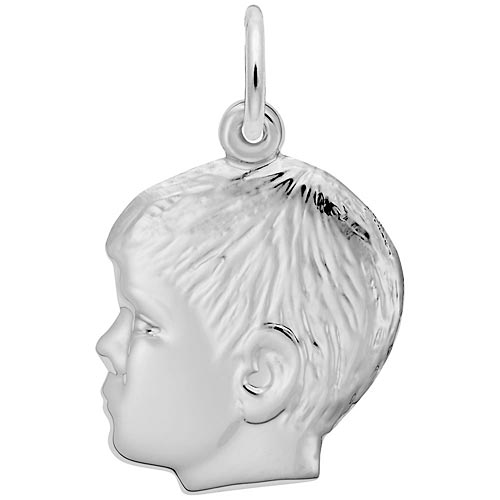 Rembrandt Boys Head Charm, Sterling Silver Rembrandt Boys Head Charm, Sterling Silver